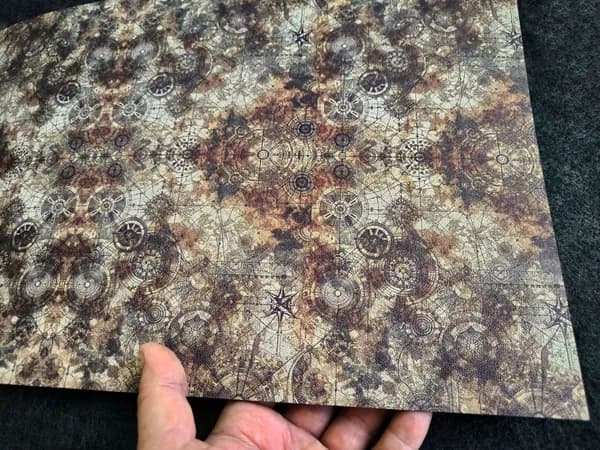 ABS (АБС) пластик чёрный с рисунком ""Terra incognita" 1,7х300х300 мм.