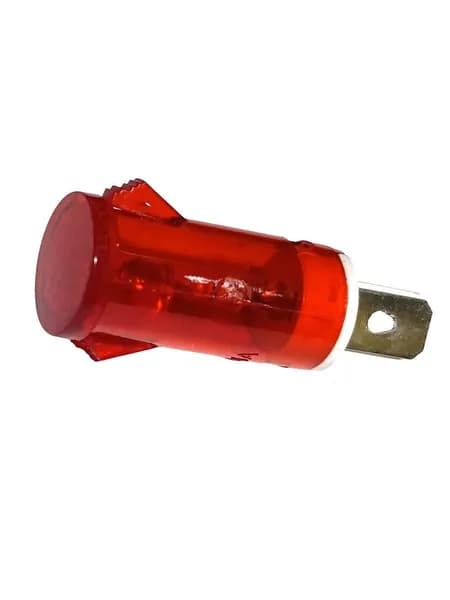 MDX-14 red 220V, Неоновая лампа сигнальная/индикаторная красная 220В, 5мА, размеры 12.7х40.1мм, на приборную панель