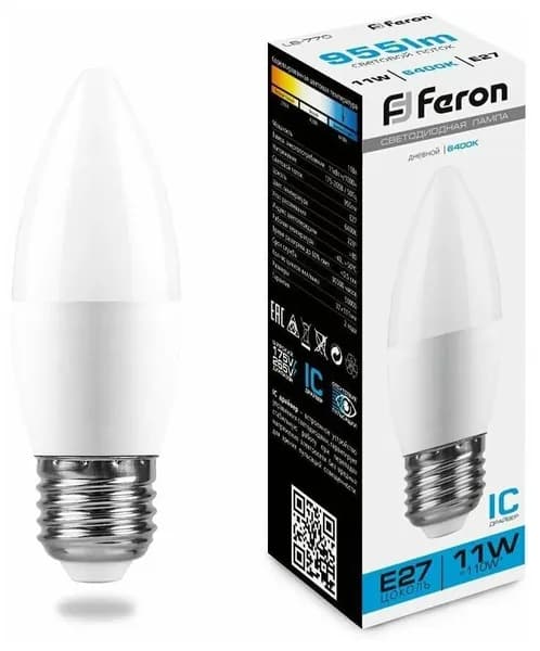 Feron Лампочка, Цоколь:E27, 11 Вт, Светодиодная, 1 шт.