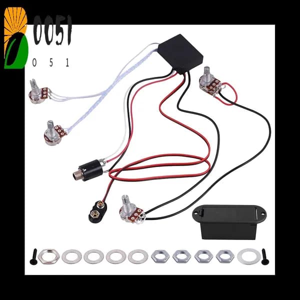(Q I Z F) EQ-B2T EQ Preamp Circuit Electric Bass Coil Guitar Pickup Аксессуары Для Электрогитары Active
