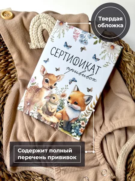 Сертификат профилактических прививок МИСТЕР СЛОН в твердой обложке, для ребенка, прививочный, детский