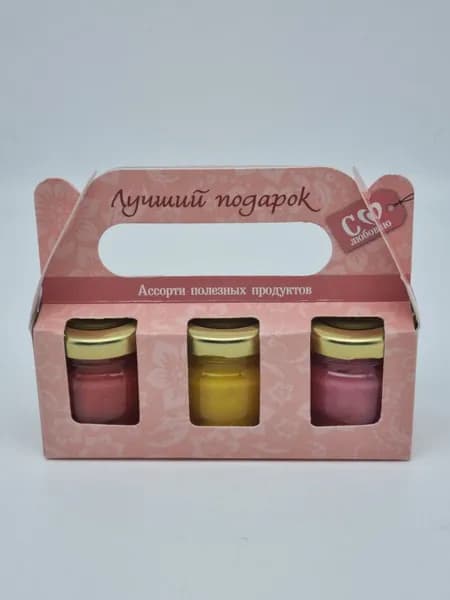 Набор1 Праздничный 3 меда лучший подарок