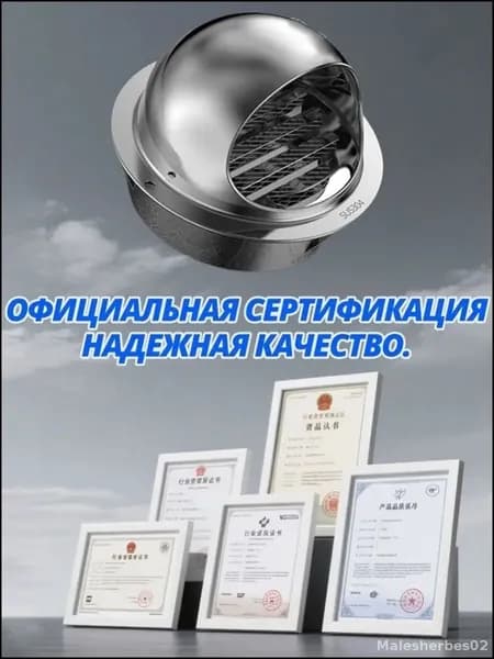 Эксклюзивный наружный вентиляционный выход 100 мм из нержавеющей стали 304, укомплектованный решеткой и сеткой