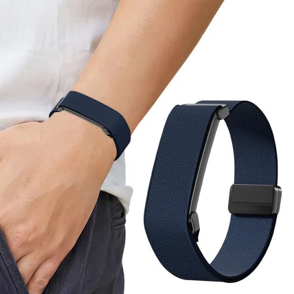 Магнитный нейлоновый ремешок для Fitbit Charge 6 и Google Fitbit Air 2026, синий