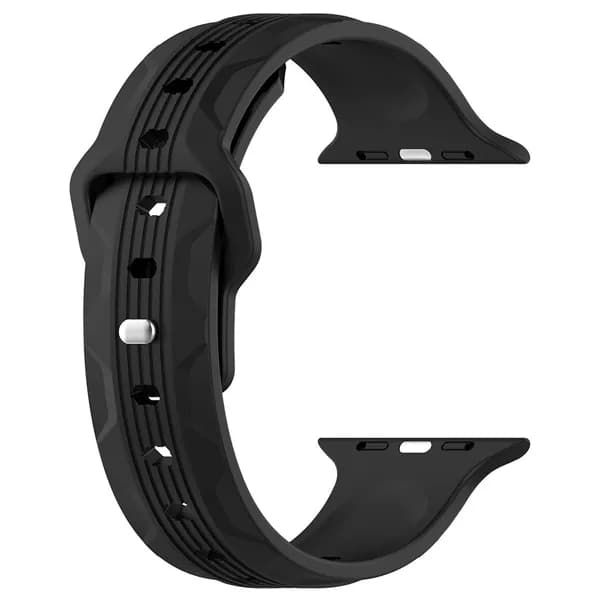 Силиконовый ремешок для Apple Watch 1 8 и Ultra, чёрный, ширина 35 мм
