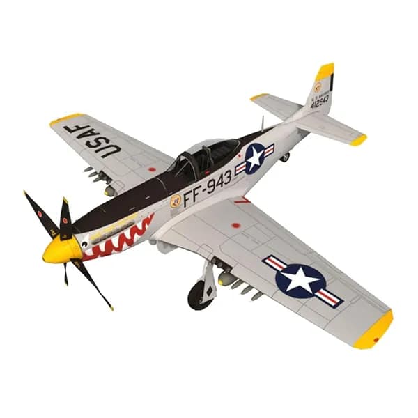 3D бумажная модель истребителя P-51D для сборки