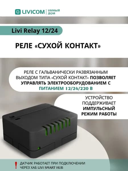Реле "сухой контакт" Livi Relay 12/24