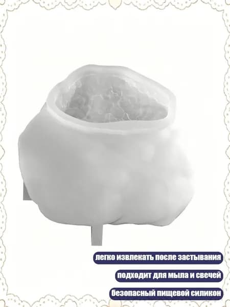 3D силиконовые формы для свечей с текстурой камня для эпоксидной смолы, мыла и домашнего декора