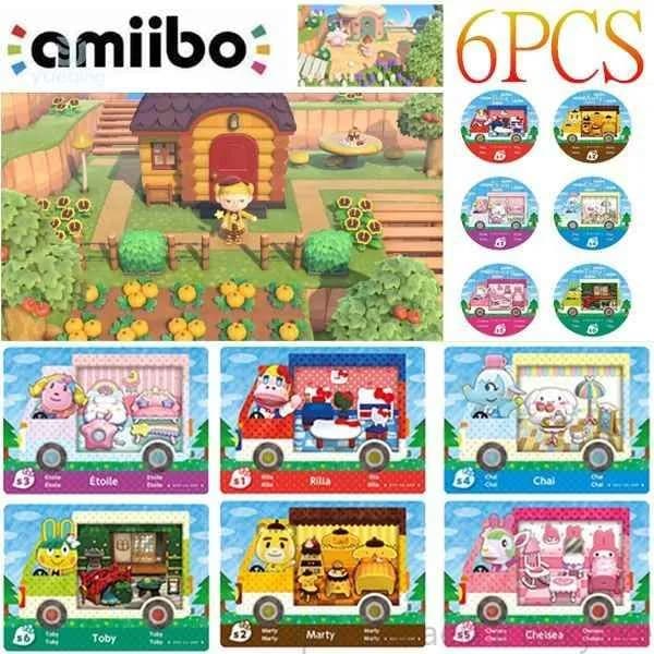 shuting6 шт. Animal Crossing Amiibo New Horizons ACNH Amiibo Sanrio мини-карта, мебель для RV Villager для Nintendo Switch/Switch Lite/New 3DS