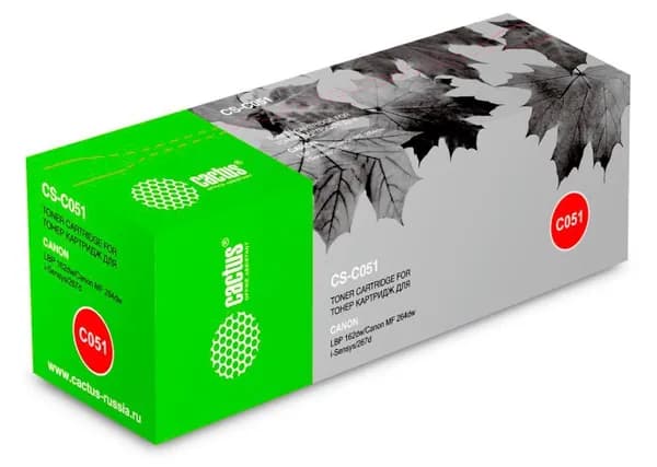 Картридж лазерный Cactus CS-C051 Cartridge 051 черный (1700стр.) для Canon LBP 62dw/MF 264dw/267dw/269dw