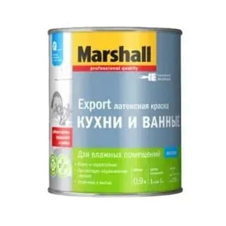 Краска интерьерная Marshall Export для кухонь и ванных (база BC), 0.9 л