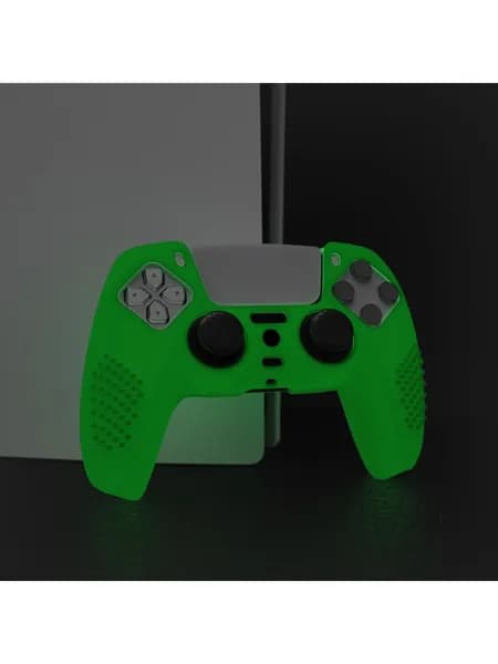 PlayVital Чехол-силикон 3D Studded для PS5, противоскользящий, с защитой корпуса и накладками на джойстики, для беспроводного контроллера