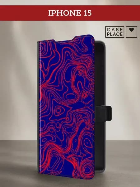 Чехол-книжка на iPhone 15 яркий