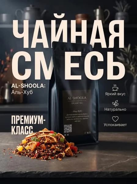 Фруктовый чай с богатым букетом фруктов Аль-Хуб. Вес: 125 гр