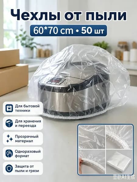 Пакеты термоусадочные 60x70 см 50 шт прозрачный