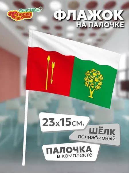 Флаг 23x15 на палочке Москворечье-Сабурово (Москва) (2004 г.)