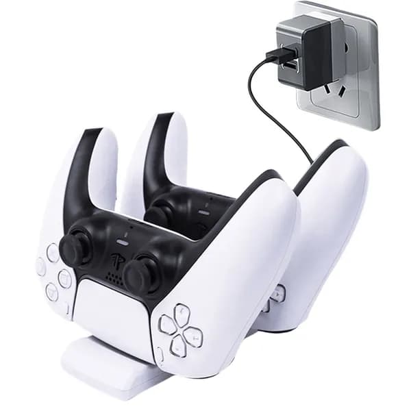 Зарядная станция для геймпадов PS5, белая, с разъёмом USB-C