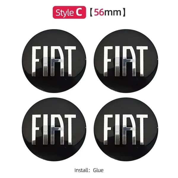 4 шт. 56 мм 60 мм 65 мм наклейки на центральные колпаки колес для Fiat 500 Punto Abarth Stilo Palio Bravo Doblo Aegea Strada