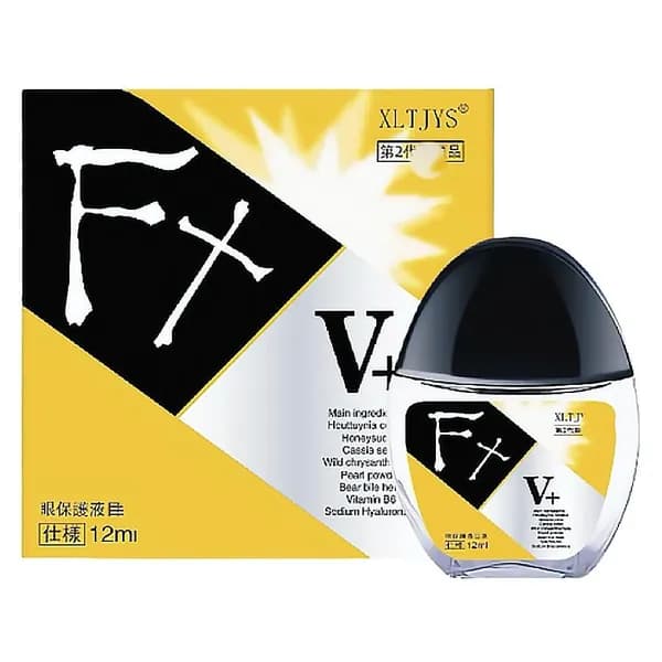 Японские глазные капли Sante FX V+ с витаминами, снятие усталости, напряжения и покраснения глаз при длительной работе за компьютером, защита зрения при частом использовании гаджетов, 12 мл