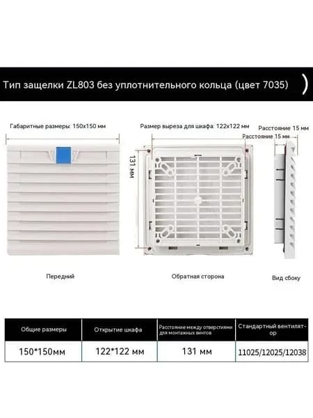 Комплект фильтров для осевого вентилятора