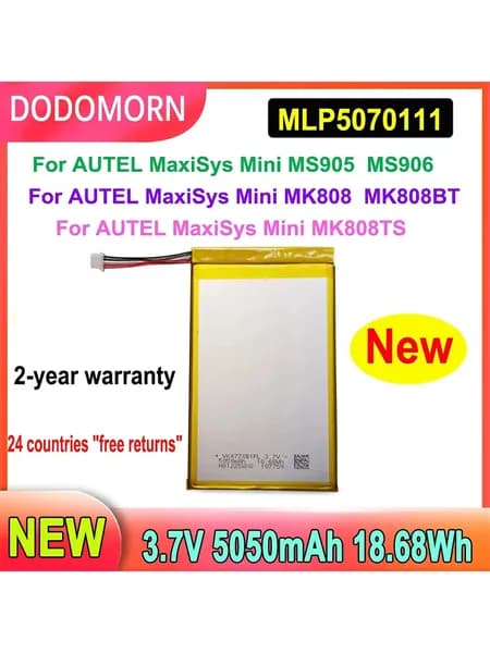 Аккумулятор для ноутбука 5050 мАч, (MLP5070111 Для AUTEL MaxiSys Mini MS905 MS906 MK808 MK808BT MK808TS)
