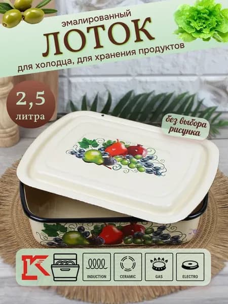 Лоток эмалированный для холодца 2,5 л
