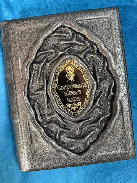 Сокровища музеев мира (Подарочная книга в кожаном переплете)