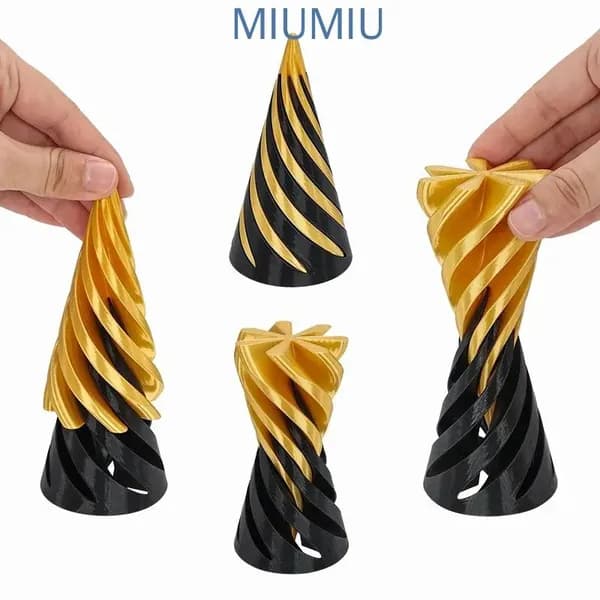 3D спиральная пирамида-иллюзия, антистресс игрушка из PLA пластика