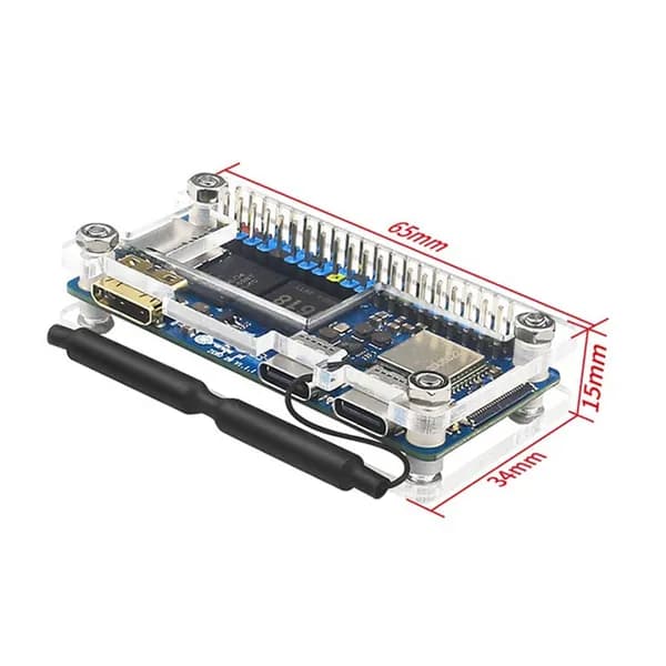 Акриловый корпус для Orange Pi Zero 2W Защитный чехол для материнской платы Orange Pi Zero 2W Совместимые радиаторы