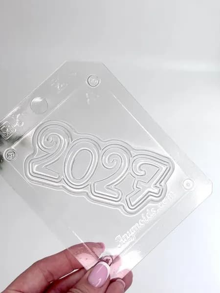 2027 год цифры молд из пластика для мыла и шоколада