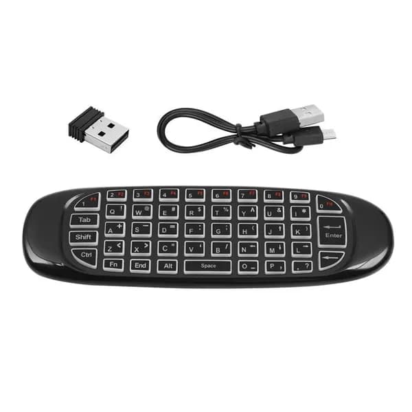 (Q P J B) 2.4G Remote Control Air Mouse Беспроводная клавиатура Голосовая подсветка C120 совместим с Android Smart TV Box