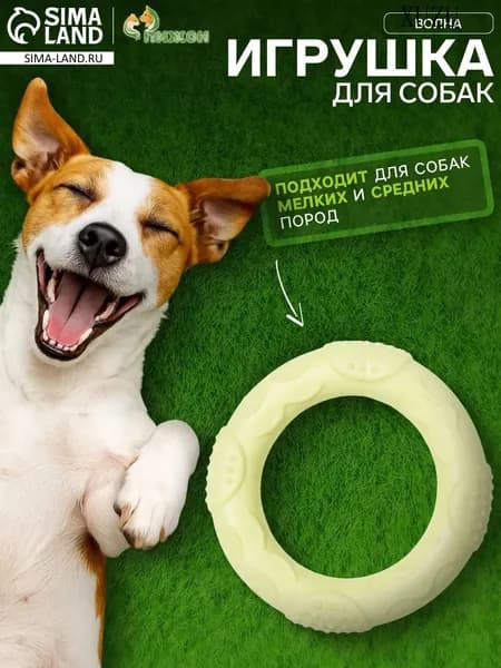 Игрушка жевательная для собак Волна, TPR, 7 х 1 см,