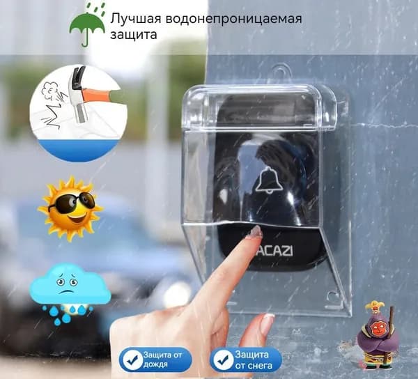 Эксклюзивный козырек для защиты беспроводного звонка от осадков и загрязнений