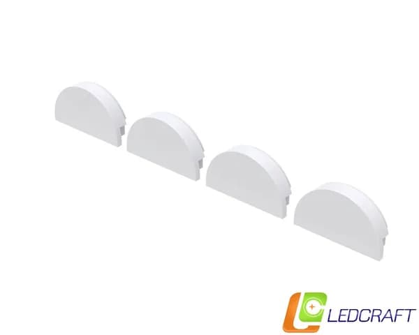 Заглушки 4 шт для профиля LC-LP0733M36R пластиковые серые