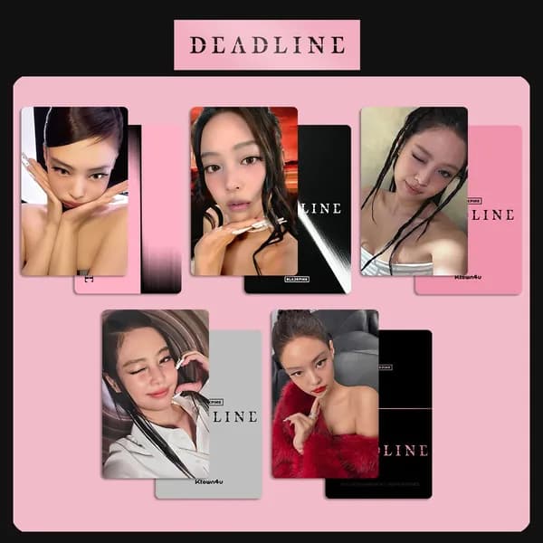 Карточки BLACKPINK BP DEADLINE альбом карты JISOO JENNIE k-pop карточки коллекционные 5.4*8.6cm 5 шт
