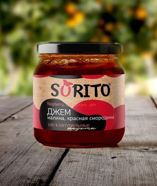Джем SORITO малина,красная смородина