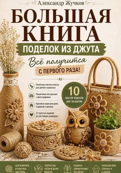Большая книга поделок из джута. Всё получится с первого раза! | Жучков Александр | Электронная книга