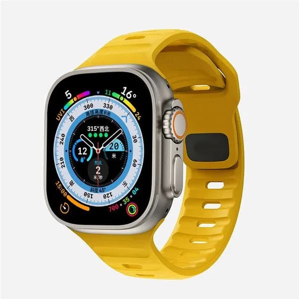 Мягкий силиконовый ремешок для Apple Watch Band Ultra 2 49мм 44мм 45мм 42мм, спортивный ремешок для iwatch 5 6 7 8 9 41мм 40мм 38мм