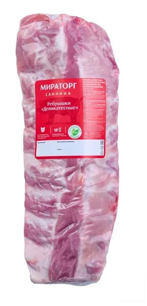 Ребрышки Мираторг Деликатесные свиные охлажденные 700г