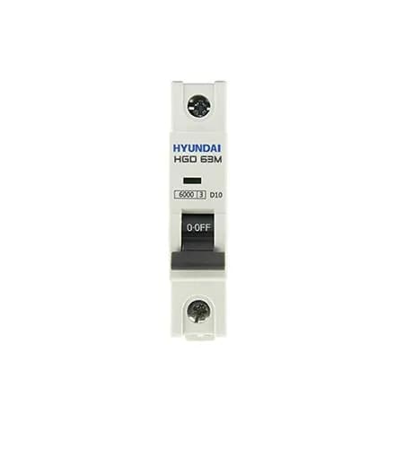 Автоматический выключатель HD HGD63M 1PMDS0000C 00010 1 полюс, 10А, ток к.з. 6kA, хар-ка D (STANDARD)