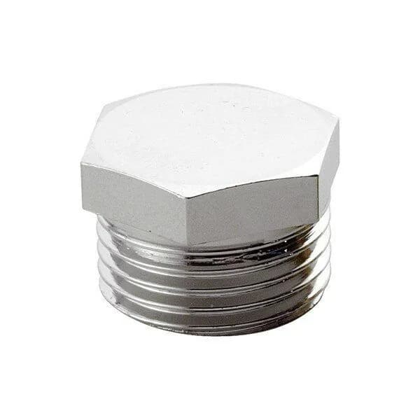 Заглушка 1/2 наружняя резьба Remer RR 523, хром