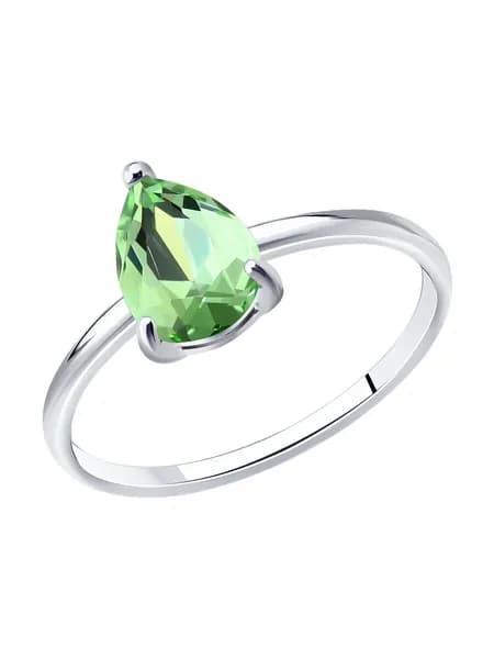 Diamant, Кольцо из серебра с кристаллом, 94-110-00220-2, 925 проба
