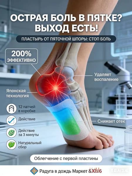 Пластырь от пяточной шпоры 12 шт для дачников и садоводов; патч от боли в ногах после работы в огороде; защитное средство при фасциите и натоптышах, усиленная фиксация.