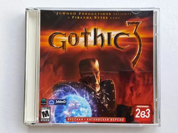 Диск с винтажной игрой для компьютера Gothic 3