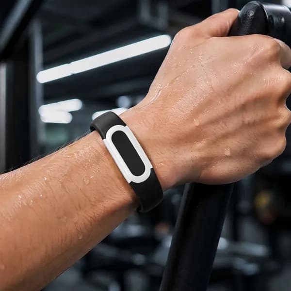 Силиконовый ремешок для Fitbit Air, чёрно-белый, 254,3 мм