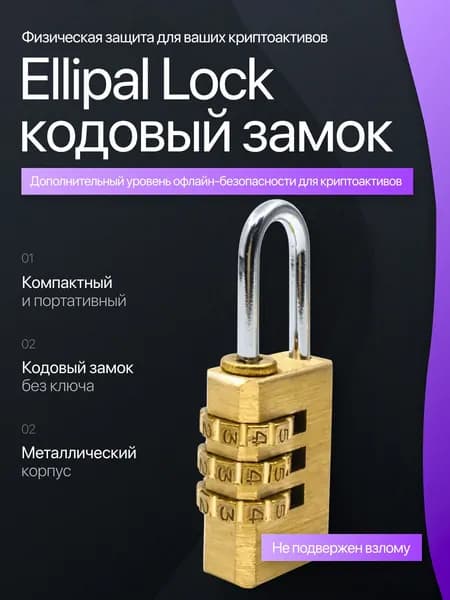 Кодовый замок Ellipal Lock для Ellipal Seed - устройства для хранения seed-фразы от официального реселлера CAPSLOCKS