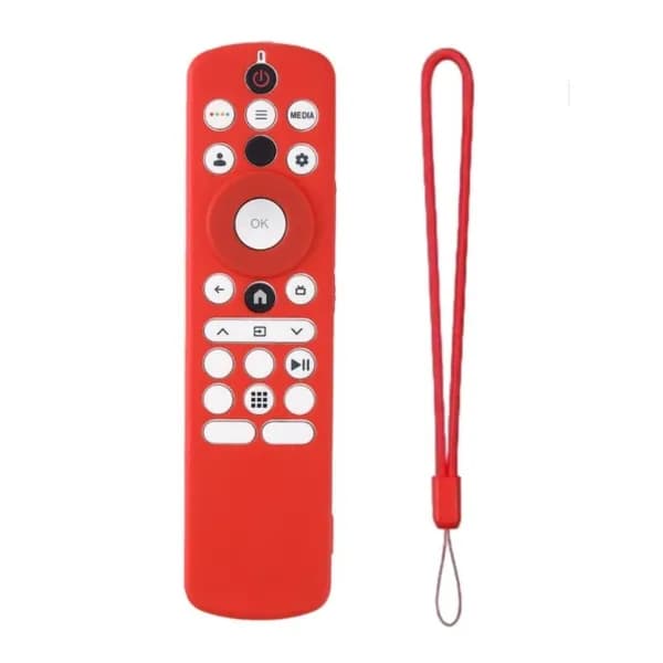 (1 шт) Силиконовый чехол для пульта Haier HTR U33G, красный