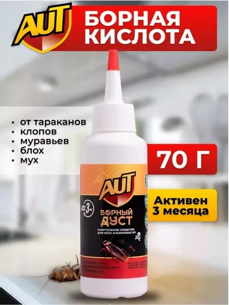 Борная кислота от тараканов и насекомых, средство дуст
