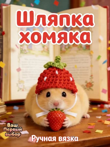 Вязаная шапочка для маленьких питомцев ручной работы