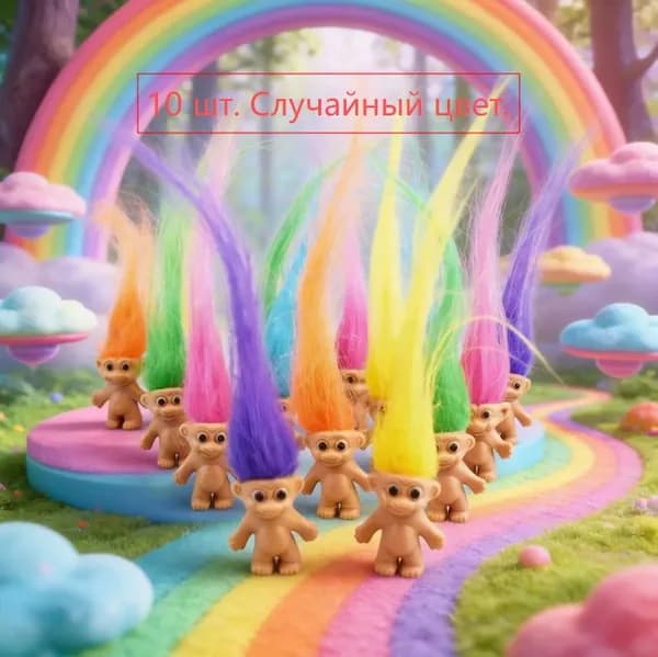 Мини-фигурка тролля, коллекция, розовый